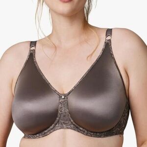 🤎 Wonderbra Side Shaping Chocolate Brown Seamless Underwire Bra Size 36C